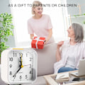 Miniatyrbild 5 av 5: Morgonväckarklocka, 3D digital kvarts analog väckarklockor, tyst reseväckarklocka, ljus väckarklocka idealisk för familj/kontor