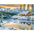Miniatyrbilde 3 av 5: 4 stykker Diamantmaleri Jul, Vinterlandskap Jul D