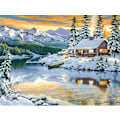 Miniatyrbillede 3 af 5: 4 Stykker Diamantmaleri Jul, Vinterlandskab Jul D