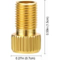 Miniatyrbilde 2 av 5: 4 stk Presta til Schrader sykkelventil adapter, aluminiumlegering adapter