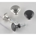 Miniatyrbillede 3 af 3: 20 stk. Metal Skuffegreb Satin Rustfrit Stål Look Køkken Skab Dør Knopper Sølv Runde Møbelgreb