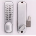 Miniatyrbillede 1 af 5: Digital kodelås dør lås - Krom - Vejrbestandig KeyPad C