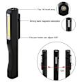 Miniatyrbilde 4 av 5: USB-oppladbar arbeidslampe, 2 stk inspeksjonslampe LED-lommelykt, magnetisk klipslomme COB-lommelykt for hjemmet