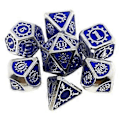 Miniatyrbillede 2 af 5: 7 stk./pakke Polyhedral Zinklegering til Drageskæl DnD RPG Brætspil Terninger (08) 8
