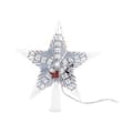 Miniatyrbild 5 av 5: Julgransstjärna med Ljus, Partydekoration Ornament för Inomhusscenlayout, Julgransdekor, Julklapp White 15.5cm