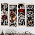 Miniatyrbilde 2 av 2: Japansk Samurai Ukiyo-e Rulleplakat 45*125CM 1