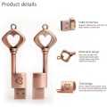 Miniatyrbillede 4 af 5: 32 GB USB-flashdrev, Retro Metal Nøgleformet USB-flashdrev Memor