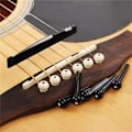 Miniatyrbild 6 av 6: Akustisk gitarr stallpinnar set med 24 med 1 stallpinnar dragare elfenben och svart