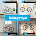Pikkukuva 4 / 7: Pyörän seinäteline I Pyöräteline - Säädettävä kulma ja etäisyys seinästä, taitettava, MTB, maantiepyörä - Erittäin pehmeä pehmuste
