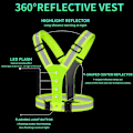 Miniatyrbilde 3 av 5: Reflekterende løpevest, elastisk og justerbar sykkelrefleks