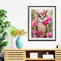 Pikkukuva 2 / 5: 30*40cm Timanttimaalaussetti, Pöllö 5D DIY Timanttimaalaustaide