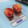 Miniatyrbillede 4 af 6: Rustfrit elektronisk køkkenvægt 1g præcision digital fødevarevægt baggrundsbelyst LCD-display hærdet glas