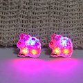 Miniatyrbillede 3 af 5: 25 stk. Elk LED lysende broche juleemalje reversnåle Bad