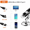 Miniatyrbild 4 av 5: USB-digitalmikroskop, 40X-1000X förstoring, endoskop, 8 LED