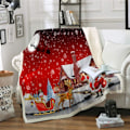 Miniatyrbillede 1 af 5: Rød Santa's Galaxy Snow Blanket Sengetøj, Digital Tryk, Blød M