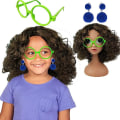 Miniatyrbilde 1 av 5: Jente Mirabelle parykk og briller jente Encanto prinsesse rollespill H