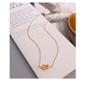 Miniatyrbillede 4 af 4: Guld kæde choker halskæde, 18K forgyldt yndig sød hjerteform