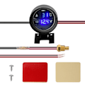 Miniatyrbild 1 av 5: Led Digital Bil Lastbil Vatten Temp Mätare Temperatur Sensor Voltmeter Spänning 2 I 1 12.0v 24v