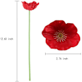 Miniatyrbillede 5 af 5: 20 stk. Kunstig Valmue Rød Blomsterbuket Falske Valmuer Juledekoration Til Hjem Bryllup Bord Butik
