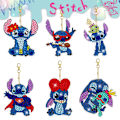 Pikkukuva 1 / 2: 6 kpl Cartoon Stitch -sarjan timanttimaalausavainperä