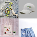 Miniatyrbillede 3 af 5: 14 stk. Dinosaur Broderi Klæbe Mærkat Søde Broderi Patches Til Dinosaur Applikationer Mode Holdbare Tøj Bukser