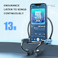 Pikkukuva 3 / 3: Langattomat luujohtavat Bluetooth-kuulokkeet 5.1, avoimet ja mukavat korvat, pitkä akunkesto