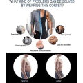 Miniatyrbillede 3 af 4: Mænds Shapewear, Bodysuit Full Body Shaper, Kompression Slankende Dragt Åndbar（L Sort）