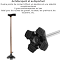 Miniatyrbillede 2 af 5: Gummipads til gåstok, skridsikker quad-støtte stok måtte, Fou