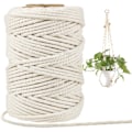 Miniatyrbillede 1 af 5: 5mm Makrame Snor, 50 Meter Tyk Bomulds Makrame Reb Til Vægophæng Planterophæng Strikning Makrame Hjem Diy