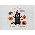 Miniatyrbilde 5 av 5: Set med 4 farger 10 Halloween-plassmatter i bomull og lin - Katt o