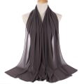 Miniatyrbillede 3 af 5: Monokrom Perlebesat Chiffon Turban Hijab Tørklæde til Kvinder (Grøn)