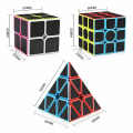 Miniatyrbild 2 av 2: Speed Cube Set i kolfiber 2x2 3x3 Pyraminx Bundle, Magic Cube Pussel Leksaker för Barn