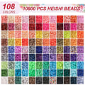 Miniatyrbilde 2 av 5: 10800 stk leireperler for armbåndsett, 108 farger polymer Heishi-perler med bokstavperler for smykkehalsbåndlaging, håndverksgaver