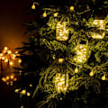 Miniatyrbillede 3 af 5: Batteridrevne lyskæder, 20 LED mini vandtætte stjerneformede fyrretræer