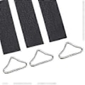 Miniatyrbild 5 av 5: 4x V-ring triangelspänne, metall trampolin nätspänne, fast utomhusutrustning för barns hoppstolar (med remmar) with Straps