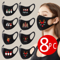 Miniatyrbillede 5 af 5: Ansigtsmaske Unisex Børn Voksen Halloween Jul Udendørs Vindtæt