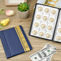 Miniatyrbilde 4 av 5: Mørkeblå + Sort 2 stk. 120 Lommer Myntalbum × 2, Myntperm, C