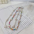 Pikkukuva 5 / 5: Boheemi Helmillinen Ketju Meritähti Riipus Kauluskaulakoru Naisille Statement Korut Loma Korut Asusteet Mixed Beads