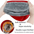 Pikkukuva 4 / 5: Fleece-kaulansuojus, termiset snoodit, unisex, paksut talviset kylmän sään neulotut pyöreät huivit pyöräilyyn, moottoripyöräilyyn ja urheiluun (punainen)