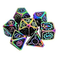 Miniatyrbild 1 av 5: 7 st/förpackning Polyedrisk zinklegering för Dragon Scales DnD RPG brädspelstärningar (18) 18