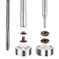 Miniatyrbillede 3 af 5: 120 sæt trykknapper kit 6 farver metal trykknapper knap trykknapper