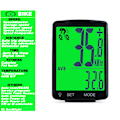 Miniatyrbillede 5 af 5: Trådløs cykelcomputer 12 funktioner Vandtæt speedometer Speedo