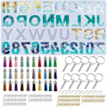 Miniatyrbillede 1 af 2: DIY harpiks bogstav ornament silikoneform, 151stk, stearinform