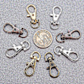 Miniatyrbillede 3 af 4: 100 stk. Alloy Swivel Lobster Claw Spænder Lanyard Clips Swivel Snap Hooks til nøgle split ring, blandet farve