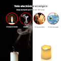 Miniatyrbillede 4 af 5: LED stearinlys 24 LED-tealights flimrende stearinlys varmt hvidt lys