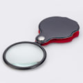 Miniatyrbillede 2 af 4: 8x 50mm Mini Lomme Lup med PU Læder Cover, 2 Stk Forstørrelsesglas til Læsning