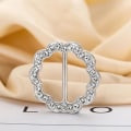 Miniatyrbillede 4 af 5: 2 stk. Cubic Zirconia Spænde Silke Ringe til Tørklæder