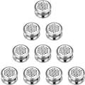 Miniatyrbillede 1 af 5: Runde ventilationsgitre i rustfrit stål, pakke med 10 til skab