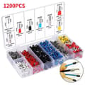 Crimp Ring Tip Isolerad Terminal Block Elektrisk Ledning Anslutningstift Rörstift Ejektor Kit För Ledningar