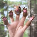Miniatyrbild 4 av 4: Ekorre fingerdocka ny leksak fingerdocka rekvisita djur fingerdocka present